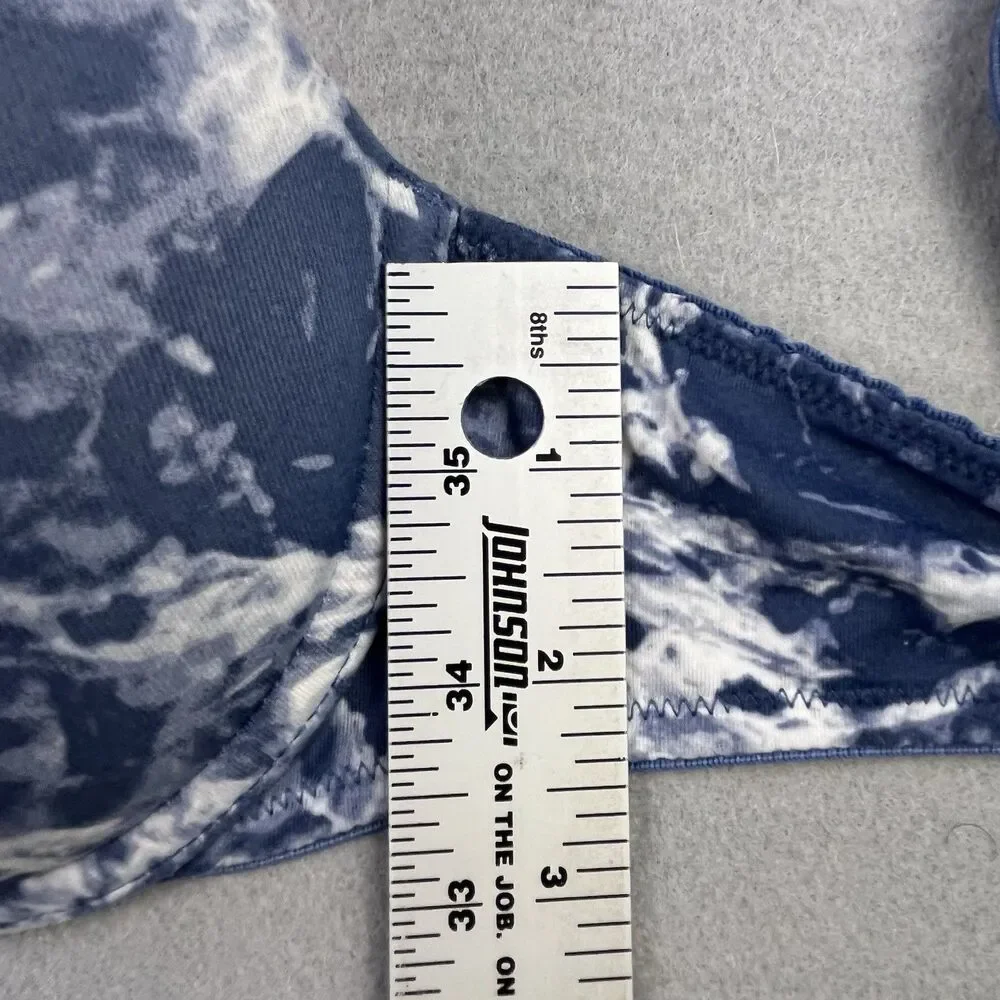 Victoria's Secret PINK T-Shirt Bra 32B Blue Tie Dye Lightly Wear Everywhere